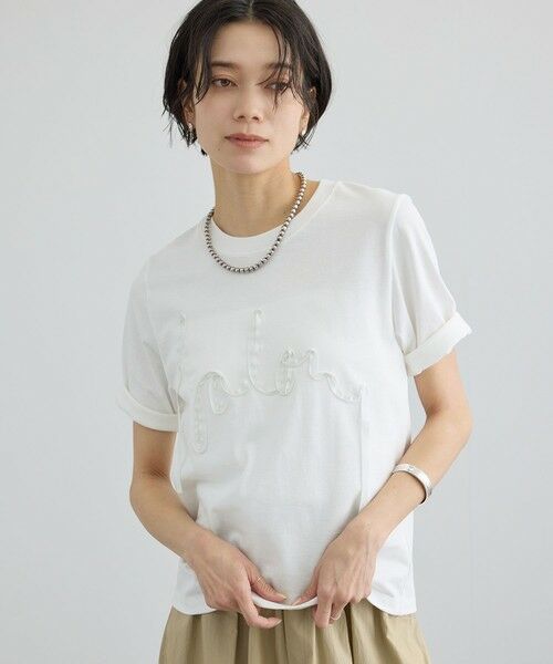 ROPE' / ロペ Tシャツ | 【SALON adam et rope'】テープ刺繍コンパクトTシャツ | 詳細9