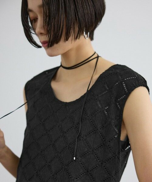 ROPE' / ロペ その他トップス | 【SALON adam et rope'】Cafissiチョーカー付きノースリーブプルオーバー / セットアップ対応 | 詳細6