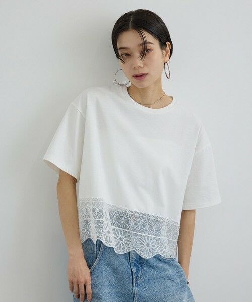 ROPE' / ロペ Tシャツ | 【SALON adam et rope'】アラベスクスカラップTシャツ | 詳細10