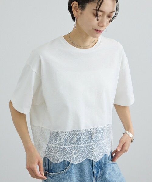 ROPE' / ロペ Tシャツ | 【SALON adam et rope'】アラベスクスカラップTシャツ | 詳細11