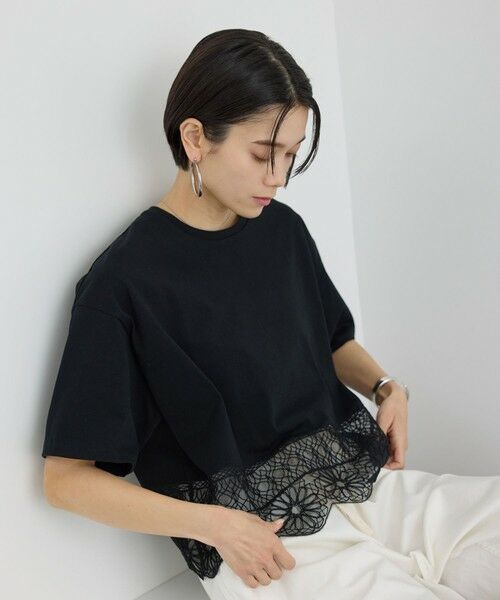 ROPE' / ロペ Tシャツ | 【SALON adam et rope'】アラベスクスカラップTシャツ | 詳細7