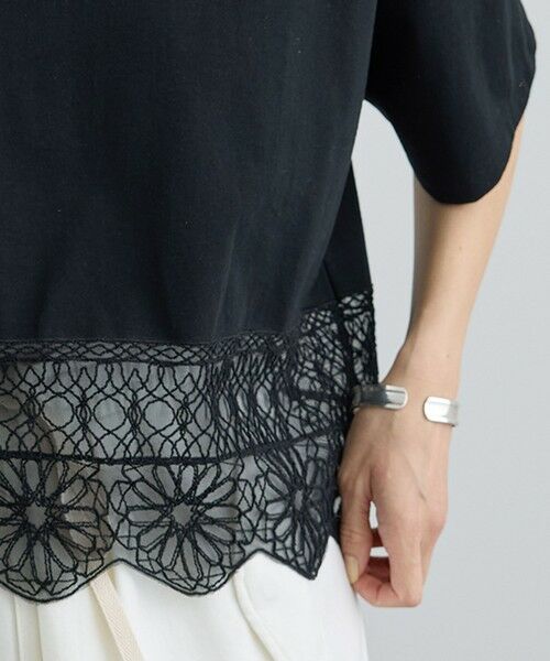 ROPE' / ロペ Tシャツ | 【SALON adam et rope'】アラベスクスカラップTシャツ | 詳細9