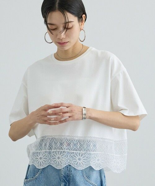 ROPE' / ロペ Tシャツ | 【SALON adam et rope'】アラベスクスカラップTシャツ | 詳細24