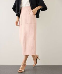 ROPE' / ロペ ミニ・ひざ丈スカート | [美人スカート]レーヨンリネンストレッチポケット付きタイトスカート/26SS・イージーケア