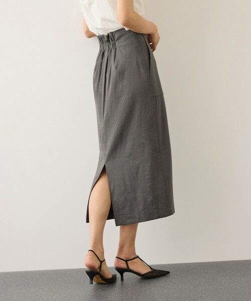 ROPE' / ロペ ミニ・ひざ丈スカート | [美人スカート]レーヨンリネンストレッチポケット付きタイトスカート/26SS・イージーケア | 詳細16