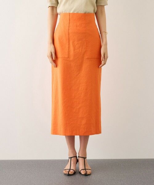 ROPE' / ロペ ミニ・ひざ丈スカート | [美人スカート]レーヨンリネンストレッチポケット付きタイトスカート/26SS・イージーケア | 詳細17