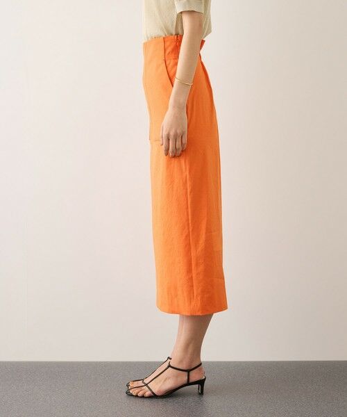 ROPE' / ロペ ミニ・ひざ丈スカート | [美人スカート]レーヨンリネンストレッチポケット付きタイトスカート/26SS・イージーケア | 詳細18
