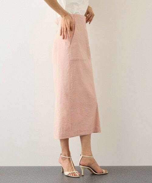 ROPE' / ロペ ミニ・ひざ丈スカート | [美人スカート]レーヨンリネンストレッチポケット付きタイトスカート/26SS・イージーケア | 詳細2