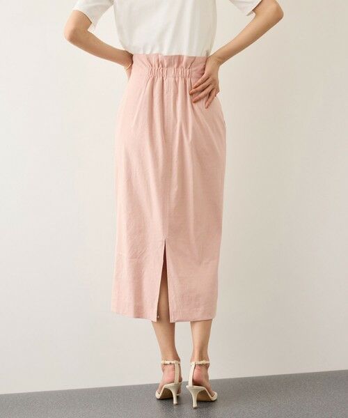 ROPE' / ロペ ミニ・ひざ丈スカート | [美人スカート]レーヨンリネンストレッチポケット付きタイトスカート/26SS・イージーケア | 詳細3