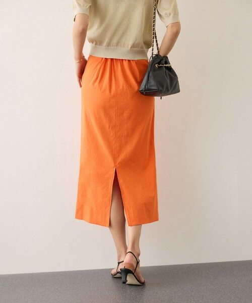 ROPE' / ロペ ミニ・ひざ丈スカート | [美人スカート]レーヨンリネンストレッチポケット付きタイトスカート/26SS・イージーケア | 詳細7