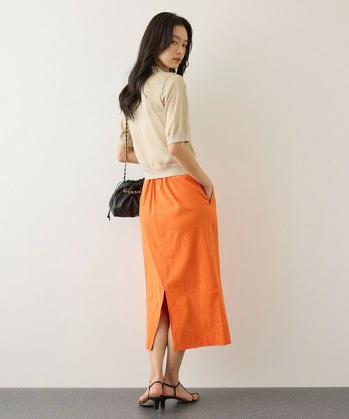 ROPE' / ロペ ミニ・ひざ丈スカート | [美人スカート]レーヨンリネンストレッチポケット付きタイトスカート/26SS・イージーケア | 詳細9