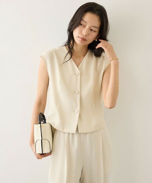 ROPE' / ロペ シャツ・ブラウス | コンフォートフレンチスリーブブラウス/UVケア・防シワ・接触冷感・吸水速乾・セットアップ対応・イージーケア | 詳細14