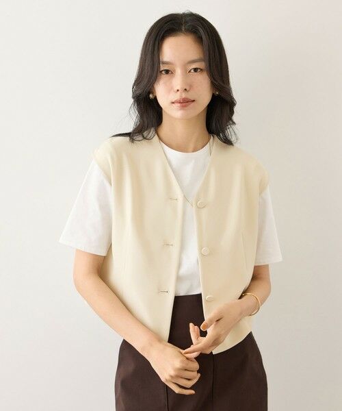 ROPE' / ロペ シャツ・ブラウス | コンフォートフレンチスリーブブラウス/UVケア・防シワ・接触冷感・吸水速乾・セットアップ対応・イージーケア | 詳細2