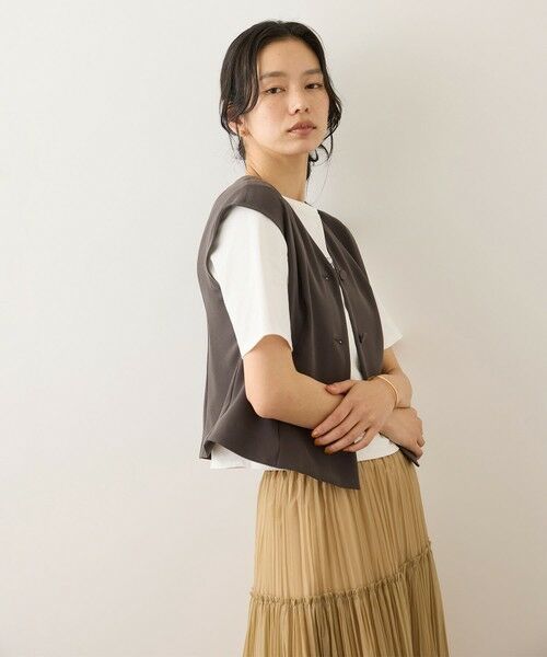 ROPE' / ロペ シャツ・ブラウス | コンフォートフレンチスリーブブラウス/UVケア・防シワ・接触冷感・吸水速乾・セットアップ対応・イージーケア | 詳細6