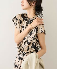 ROPE' / ロペ シャツ・ブラウス | 【DEVEAUX(デヴォー)】フラワープリントドレープカラーブラウス/セットアップ対応