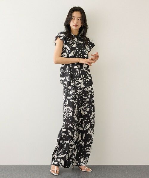 ROPE' / ロペ シャツ・ブラウス | 【DEVEAUX(デヴォー)】フラワープリントドレープカラーブラウス/セットアップ対応 | 詳細13