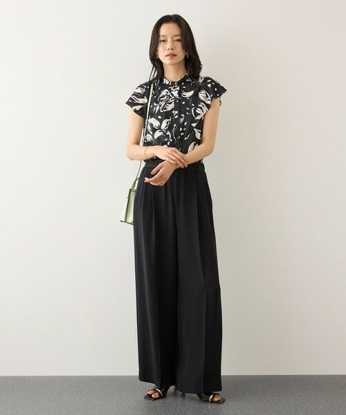 ROPE' / ロペ シャツ・ブラウス | 【DEVEAUX(デヴォー)】フラワープリントドレープカラーブラウス/セットアップ対応 | 詳細4