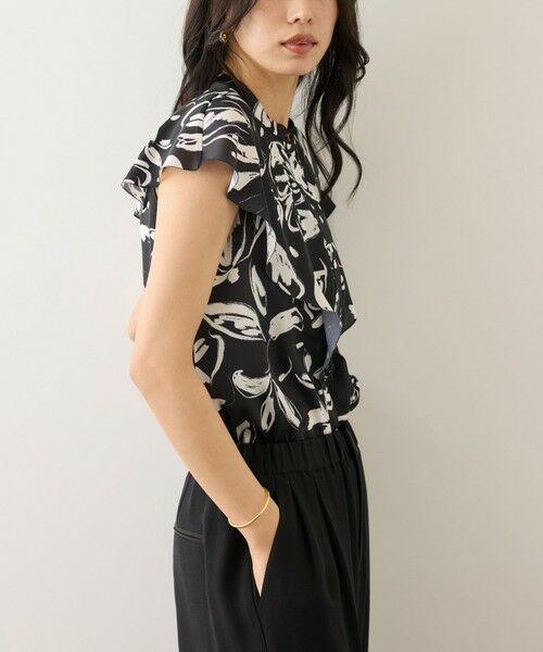 ROPE' / ロペ シャツ・ブラウス | 【DEVEAUX(デヴォー)】フラワープリントドレープカラーブラウス/セットアップ対応 | 詳細7