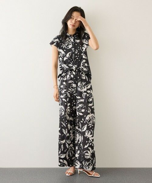 ROPE' / ロペ シャツ・ブラウス | 【DEVEAUX(デヴォー)】フラワープリントドレープカラーブラウス/セットアップ対応 | 詳細8