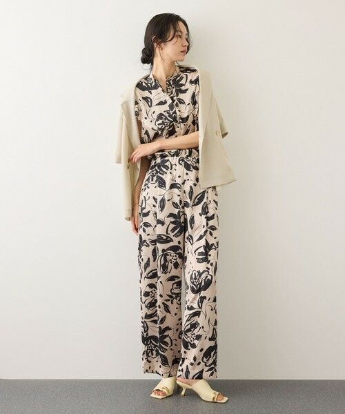 ROPE' / ロペ シャツ・ブラウス | 【DEVEAUX(デヴォー)】フラワープリントドレープカラーブラウス/セットアップ対応 | 詳細9