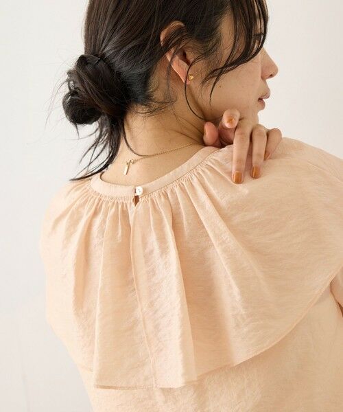 ROPE' / ロペ シャツ・ブラウス | 【一部WEB限定】Vネックフリルブラウス(無地・ピンストライプ)/イージーケア | 詳細10