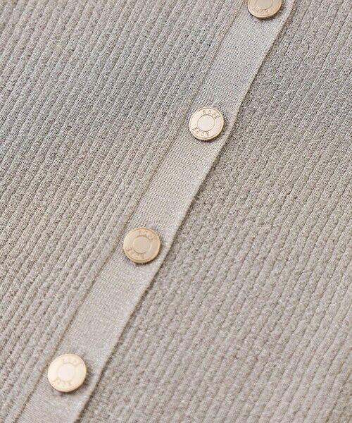 ROPE' / ロペ カーディガン・ボレロ | シアーラメワイドリブ5分袖カーディガン/イージーケア | 詳細22
