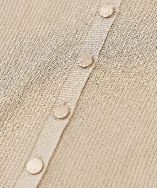 ROPE' / ロペ カーディガン・ボレロ | シアーラメワイドリブ5分袖カーディガン/イージーケア | 詳細23