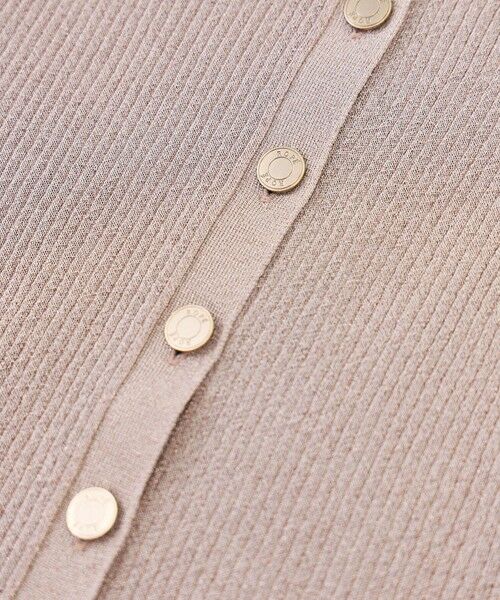 ROPE' / ロペ カーディガン・ボレロ | シアーラメワイドリブ5分袖カーディガン/イージーケア | 詳細24