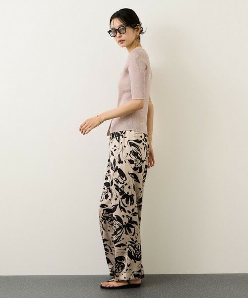 ROPE' / ロペ カーディガン・ボレロ | シアーラメワイドリブ5分袖カーディガン/イージーケア | 詳細6