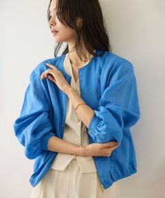 ROPE' / ロペ ブルゾン | ウォッシュリネンジップシャツブルゾン/イージーケア