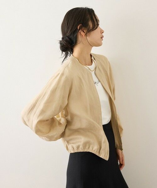 ROPE' / ロペ ブルゾン | ウォッシュリネンジップシャツブルゾン/イージーケア | 詳細17