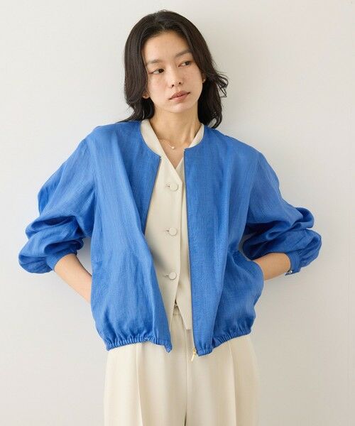 ROPE' / ロペ ブルゾン | ウォッシュリネンジップシャツブルゾン/イージーケア | 詳細19