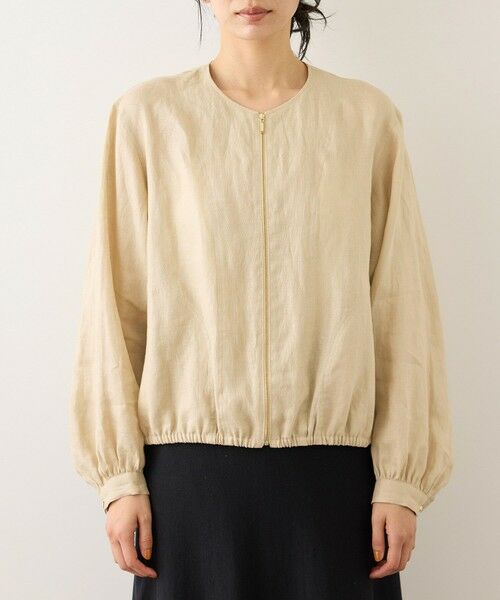 ROPE' / ロペ ブルゾン | ウォッシュリネンジップシャツブルゾン/イージーケア | 詳細21