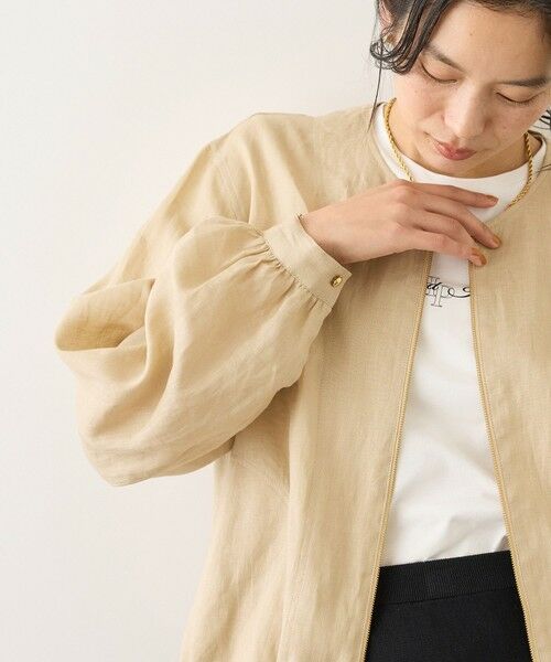 ROPE' / ロペ ブルゾン | ウォッシュリネンジップシャツブルゾン/イージーケア | 詳細7