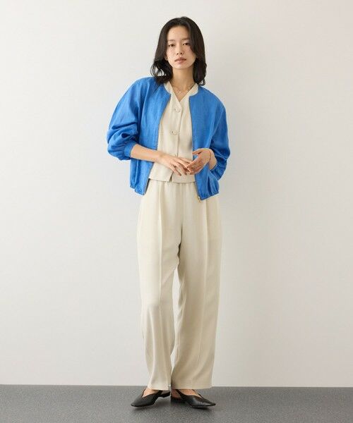 ROPE' / ロペ ブルゾン | ウォッシュリネンジップシャツブルゾン/イージーケア | 詳細9