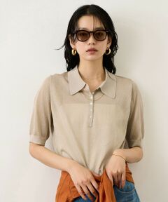 ROPE' / ロペ ニット・セーター | シアーラメポロ襟プルオーバー/イージーケア