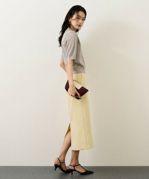 ROPE' / ロペ ニット・セーター | シアーラメポロ襟プルオーバー/イージーケア | 詳細14