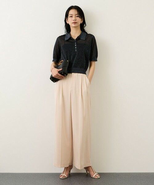 ROPE' / ロペ ニット・セーター | シアーラメポロ襟プルオーバー/イージーケア | 詳細18