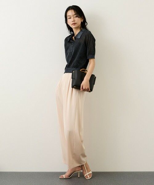 ROPE' / ロペ ニット・セーター | シアーラメポロ襟プルオーバー/イージーケア | 詳細19