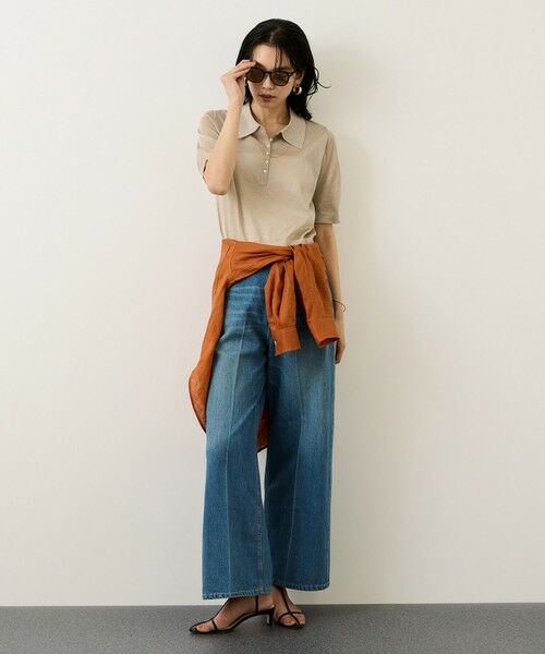 ROPE' / ロペ ニット・セーター | シアーラメポロ襟プルオーバー/イージーケア | 詳細20