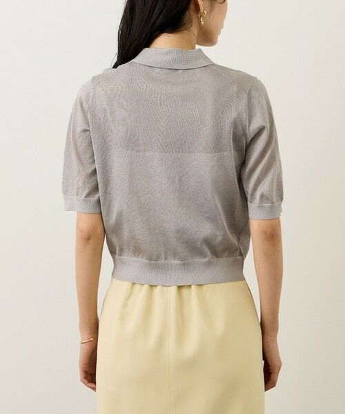 ROPE' / ロペ ニット・セーター | シアーラメポロ襟プルオーバー/イージーケア | 詳細24