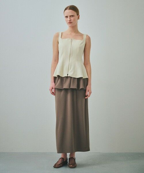ROPE' / ロペ ミニ・ひざ丈スカート | 【一部店舗限定】【REALM（レルム）】PEPLUM SKIRT｜フリルタイトスカート　26SS | 詳細2