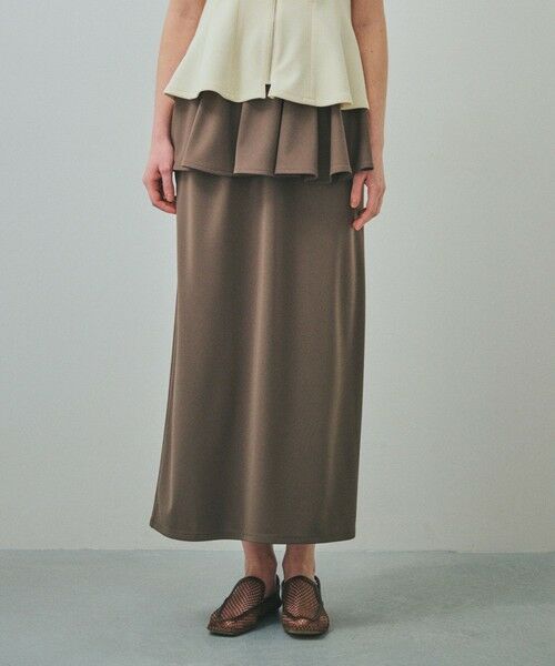 ROPE' / ロペ ミニ・ひざ丈スカート | 【一部店舗限定】【REALM（レルム）】PEPLUM SKIRT｜フリルタイトスカート　26SS（カーキー(36)）
