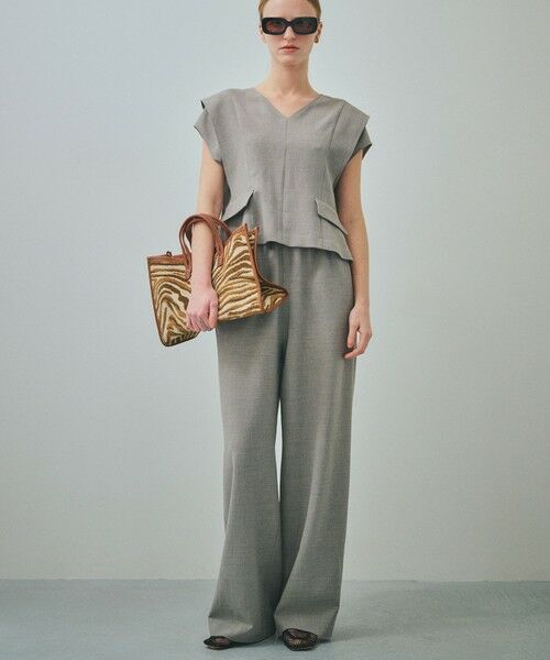 ROPE' / ロペ シャツ・ブラウス | 【一部店舗限定】【REALM（レルム）】V-NECK BLOUSE｜セットアップブラウス　26SS | 詳細3