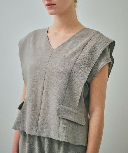 ROPE' / ロペ シャツ・ブラウス | 【一部店舗限定】【REALM（レルム）】V-NECK BLOUSE｜セットアップブラウス　26SS | 詳細7