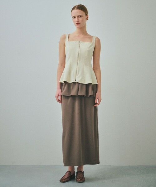 ROPE' / ロペ シャツ・ブラウス | 【一部店舗限定】【REALM（レルム）】FRONT ZIP BLOUSE｜ペプラムビスチェ　26SS | 詳細4