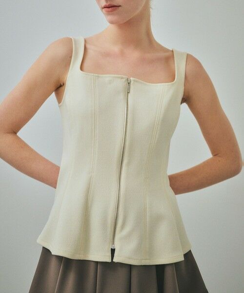 ROPE' / ロペ シャツ・ブラウス | 【一部店舗限定】【REALM（レルム）】FRONT ZIP BLOUSE｜ペプラムビスチェ　26SS | 詳細5