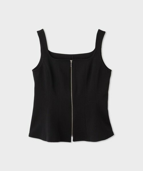 ROPE' / ロペ シャツ・ブラウス | 【一部店舗限定】【REALM（レルム）】FRONT ZIP BLOUSE｜ペプラムビスチェ　26SS（ブラック(01)）