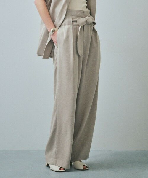 ROPE' / ロペ その他パンツ | 【一部店舗限定】【REALM（レルム）】BELTED PANTS｜ハイウエストパンツ　26SS | 詳細2