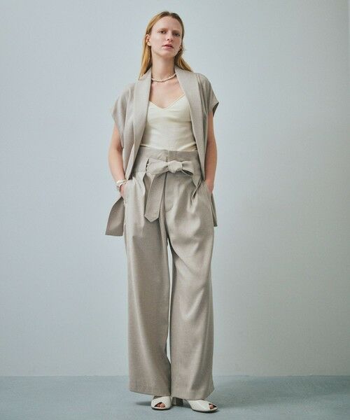 ROPE' / ロペ その他パンツ | 【一部店舗限定】【REALM（レルム）】BELTED PANTS｜ハイウエストパンツ　26SS | 詳細3